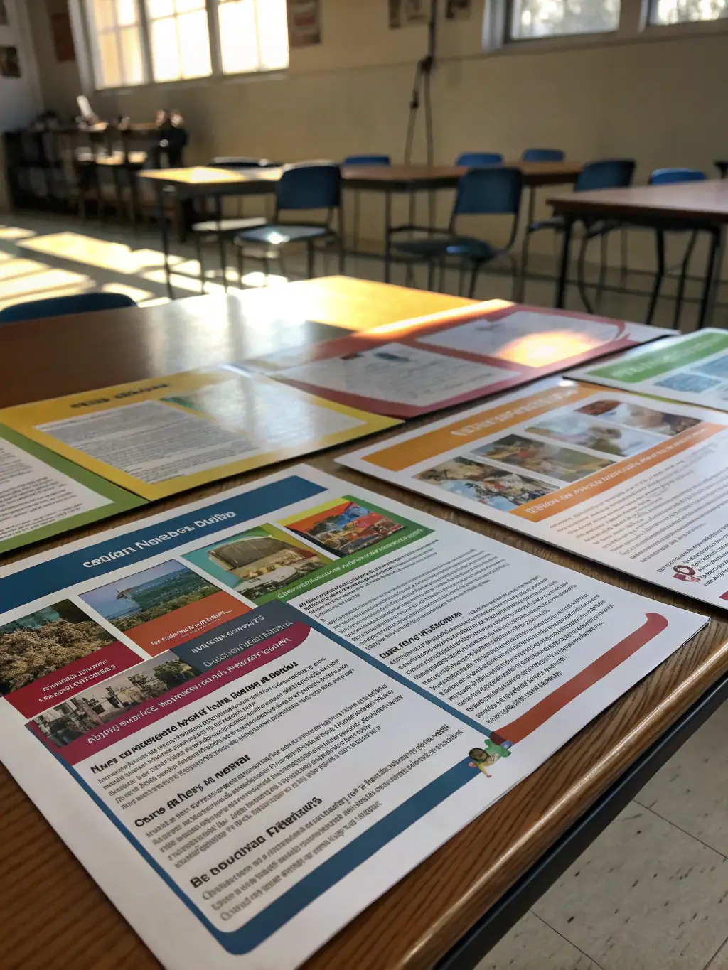 A professionally designed brochure for an educational institution, featuring clean layouts, engaging visuals, and informative content highlighting the school's programs and facilities.